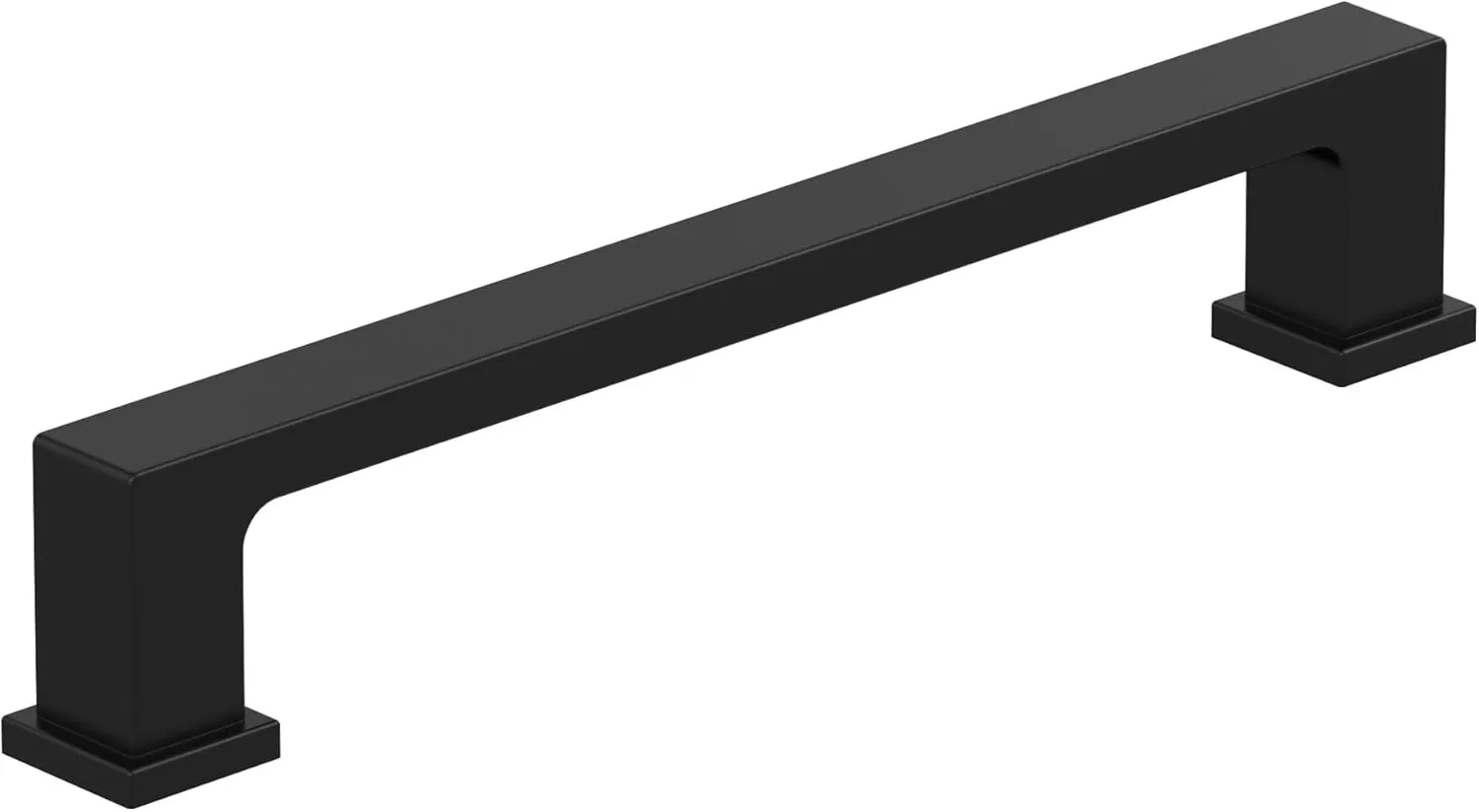 Amerock 10BX37032MB | Matte Black Cabinet Pull | 5-1/16 inch (128mm) Center-to-Center | 10 Pack | Bridgeport | Furniture Hardware