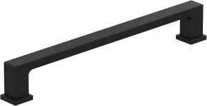 Amerock 10BX37033MB | Matte Black Cabinet Pull | 6-5/16 inch (160mm) Center-to-Center | 10 Pack | Bridgeport | Furniture Hardware
