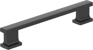 Amerock 10BX37092MB | Matte Black Cabinet Pull | 5-1/16 inch (128mm) Center-to-Center | 10 Pack | Triomphe | Furniture Hardware