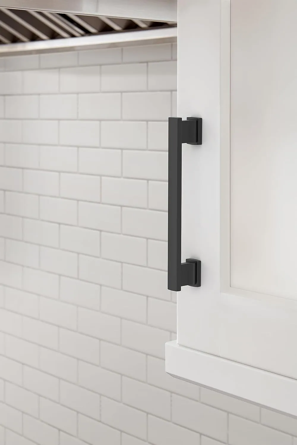 Amerock 10BX37092MB | Matte Black Cabinet Pull | 5-1/16 inch (128mm) Center-to-Center | 10 Pack | Triomphe | Furniture Hardware