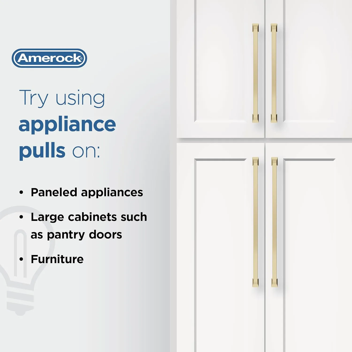 Amerock | Appliance Pull | Golden Champagne | 18 inch (457 mm) Center to Center | Mulholland | 1 Pack | Drawer Pull | Drawer Handle | Cabinet Hardware