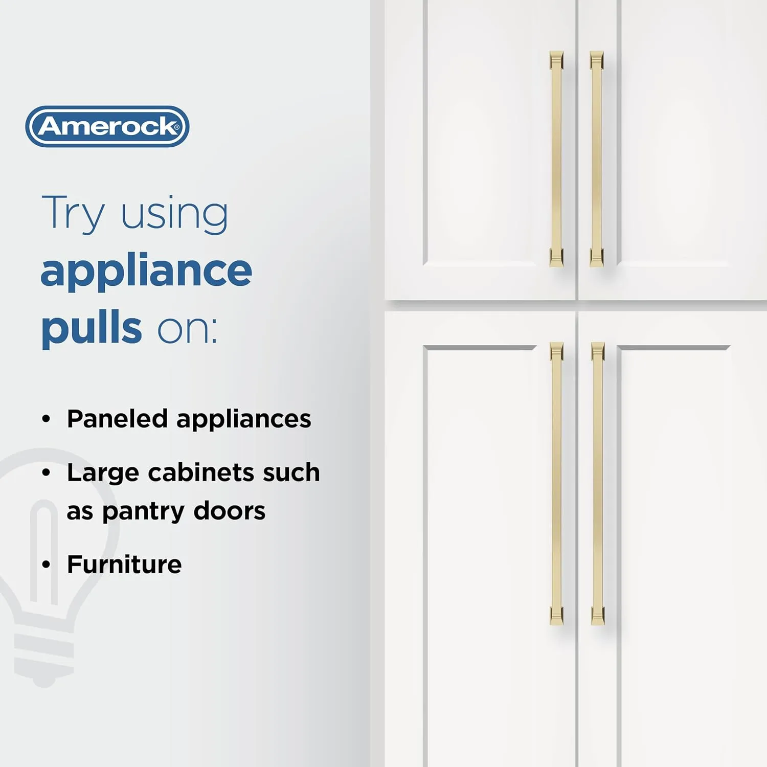 Amerock | Appliance Pull | Golden Champagne | 8 inch (203 mm) Center to Center | Kane | 1 Pack | Drawer Pull | Drawer Handle | Cabinet Hardware
