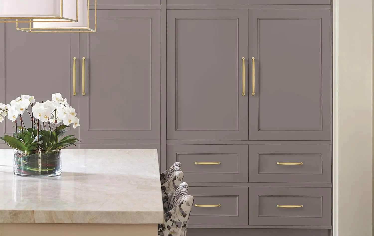 Amerock | Appliance Pull | Golden Champagne | 8 inch (203 mm) Center to Center | Kane | 1 Pack | Drawer Pull | Drawer Handle | Cabinet Hardware