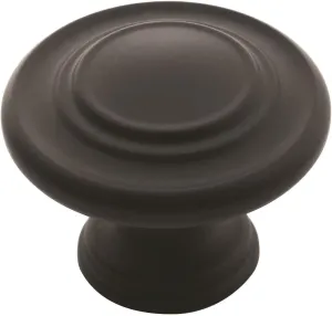 Amerock | Cabinet Knob | Matte Black | 1-5/16 inch (33 mm) Diameter | Inspirations | 10 Pack | Drawer Knob | Cabinet Hardware