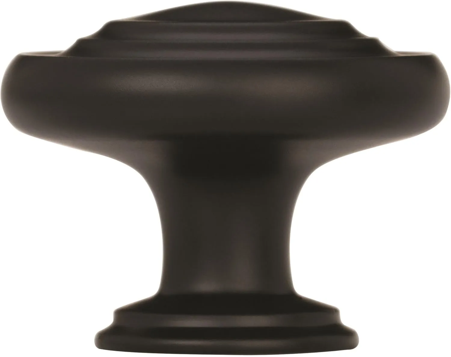 Amerock | Cabinet Knob | Matte Black | 1-5/16 inch (33 mm) Diameter | Inspirations | 10 Pack | Drawer Knob | Cabinet Hardware