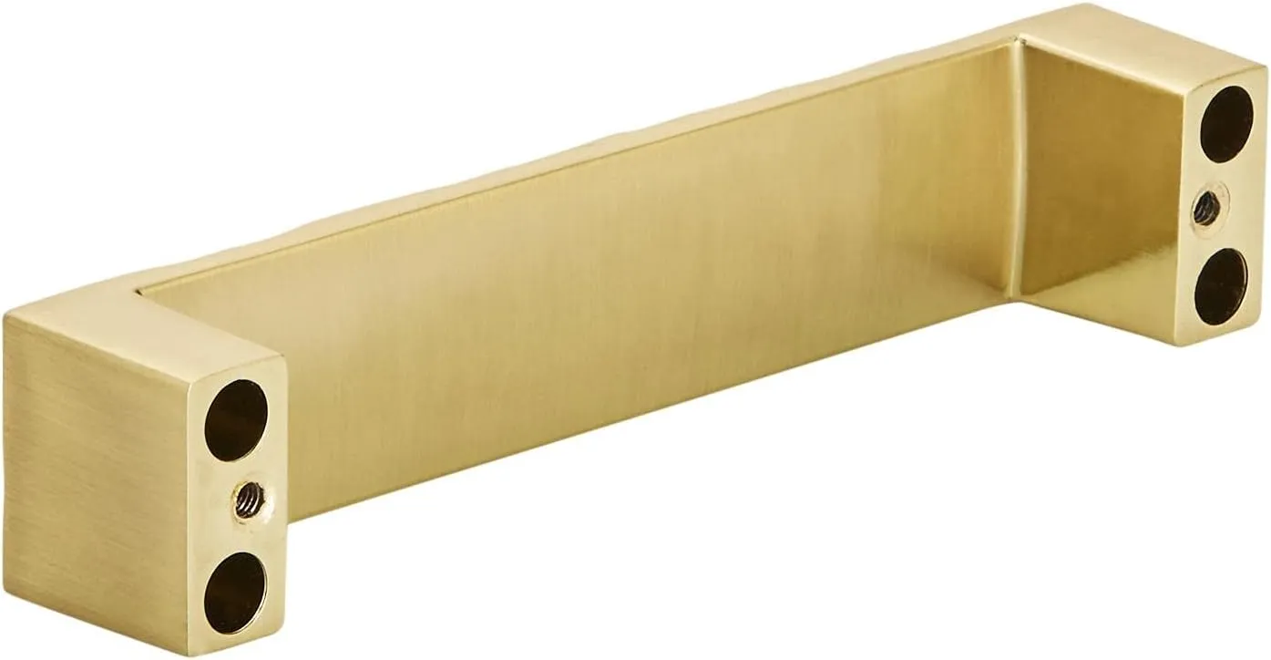 Amerock | Cabinet Pull | Brushed Gold | 5-1/16 inch (128 mm) Center to Center | Calathea | 1 Pack | Drawer Pull | Drawer Handle | Cabinet Hardware