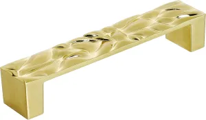 Amerock | Cabinet Pull | Brushed Gold | 5-1/16 inch (128 mm) Center to Center | Calathea | 1 Pack | Drawer Pull | Drawer Handle | Cabinet Hardware