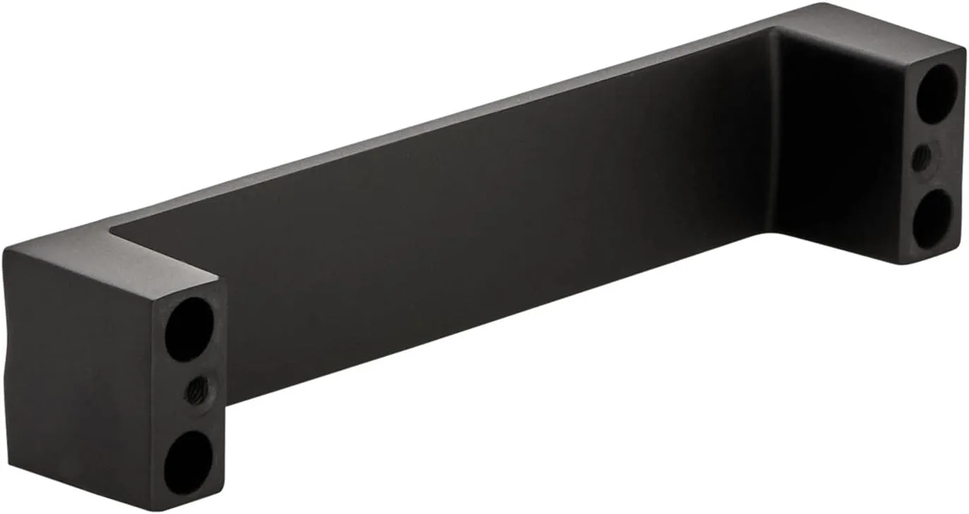 Amerock | Cabinet Pull | Matte Black | 5-1/16 inch (128 mm) Center to Center | Calathea | 1 Pack | Drawer Pull | Drawer Handle | Cabinet Hardware