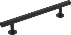 Amerock | Cabinet Pull | Matte Black | 5-1/16 inch (128 mm) Center-to-Center | Radius | 1 Pack | Drawer Pull | Cabinet Handle | Cabinet Hardware