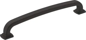 Amerock | Cabinet Pull | Matte Black | 6-5/16 inch (160 mm) Center-to-Center | Surpass | 1 Pack | Drawer Pull | Cabinet Handle | Cabinet Hardware