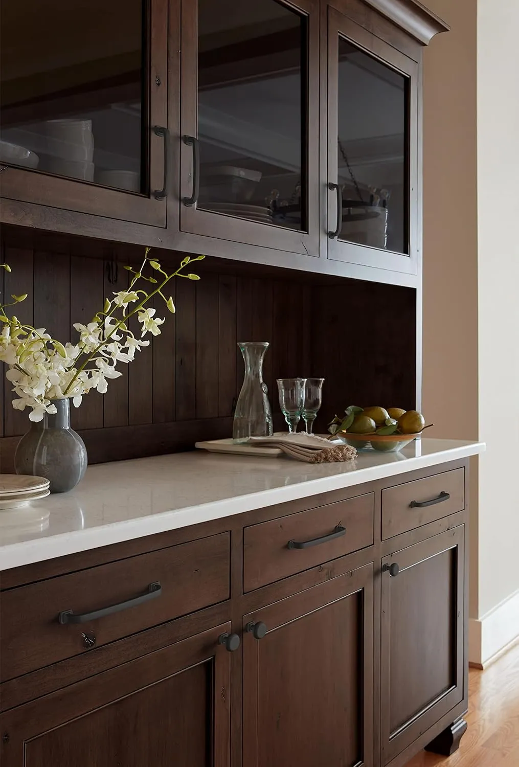 Amerock | Cabinet Pull | Matte Black | 6-5/16 inch (160 mm) Center-to-Center | Surpass | 1 Pack | Drawer Pull | Cabinet Handle | Cabinet Hardware