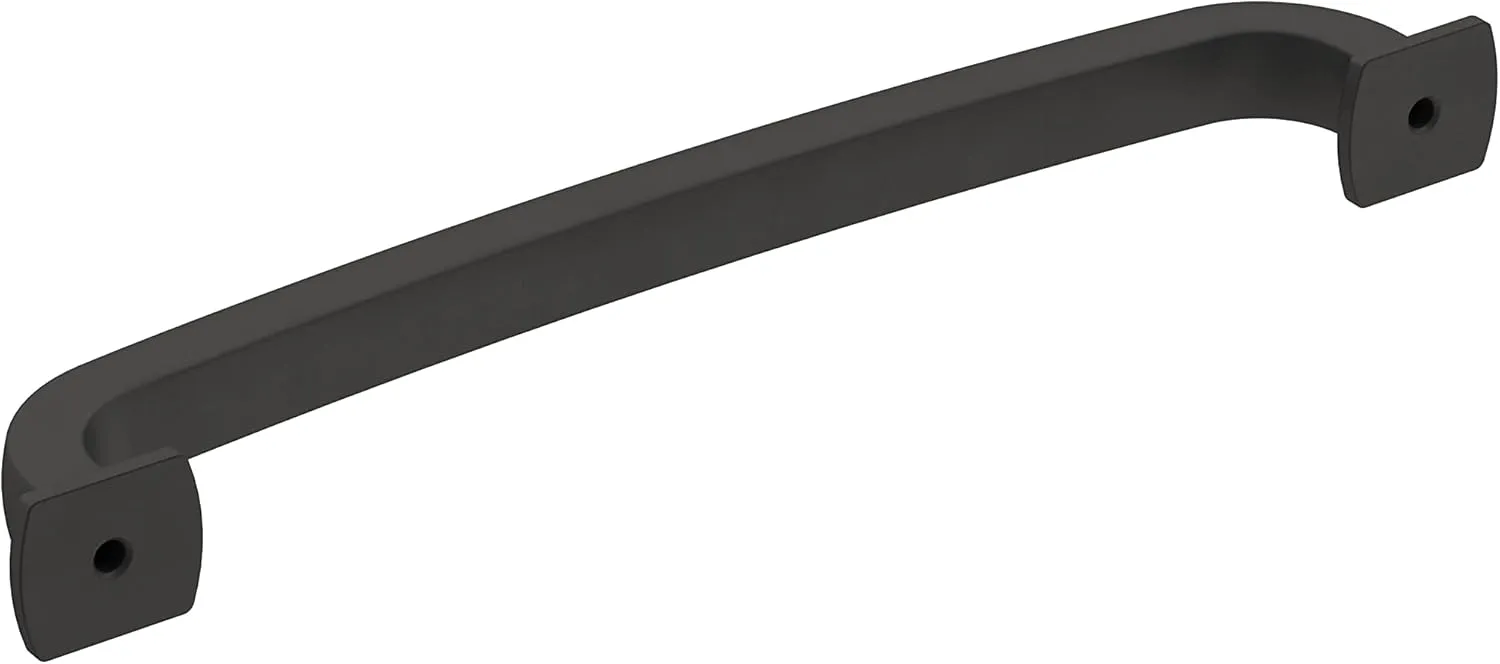 Amerock | Cabinet Pull | Matte Black | 6-5/16 inch (160 mm) Center-to-Center | Surpass | 1 Pack | Drawer Pull | Cabinet Handle | Cabinet Hardware