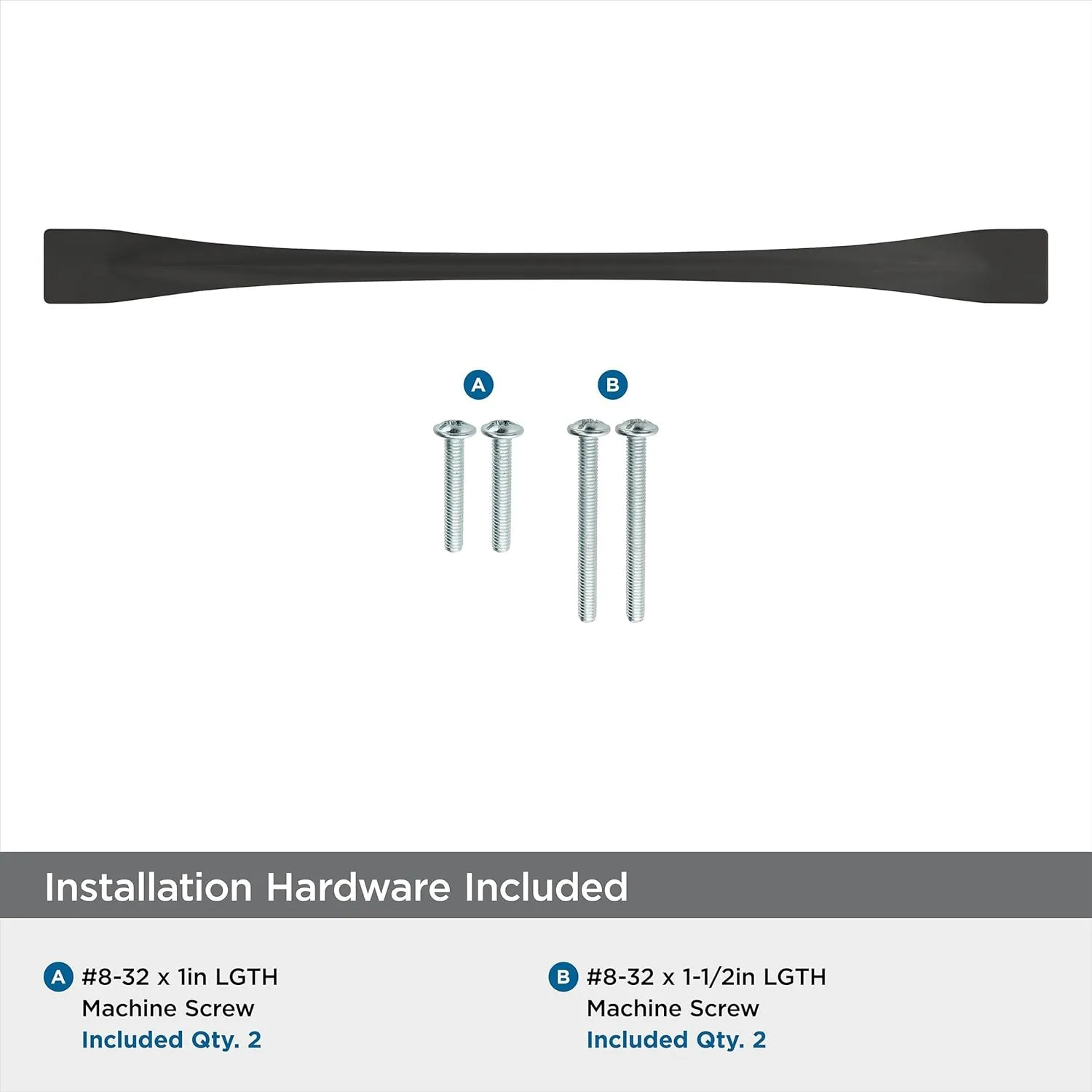 Amerock | Cabinet Pull | Matte Black | 8-13/16 inch (224 mm) Center-to-Center | Uprise | 1 Pack | Drawer Pull | Cabinet Handle | Cabinet Hardware