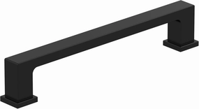 Amerock 10BX37032MB | Matte Black Cabinet Pull | 5-1/16 inch (128mm) Center-to-Center | 10 Pack | Bridgeport | Furniture Hardware