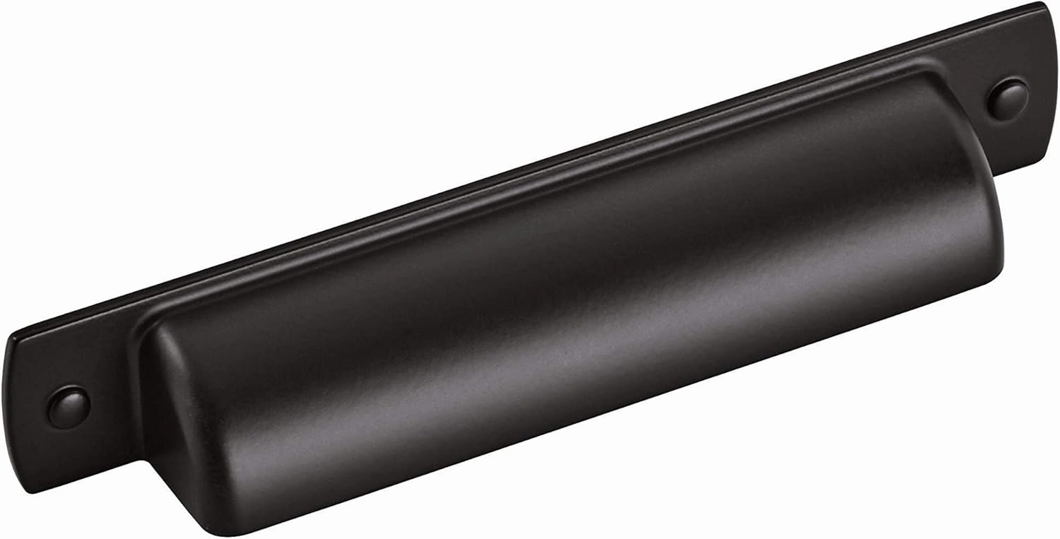 Amerock | Cabinet Cup Pull | Matte Black | 3-3/4 inch (96 mm) Center-to-Center | Rochdale | 10 Pack | Drawer Pull | Drawer Handle | Cabinet Hardware