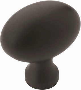 Amerock | Cabinet Knob | Matte Black | 1-3/8 inch (35 mm) Length | Vaile | 10 Pack | Drawer Knob | Cabinet Hardware