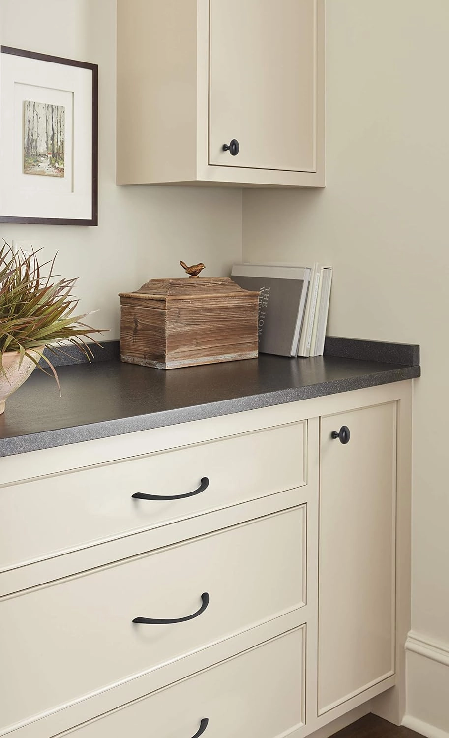 Amerock | Cabinet Knob | Matte Black | 1-3/8 inch (35 mm) Length | Vaile | 10 Pack | Drawer Knob | Cabinet Hardware