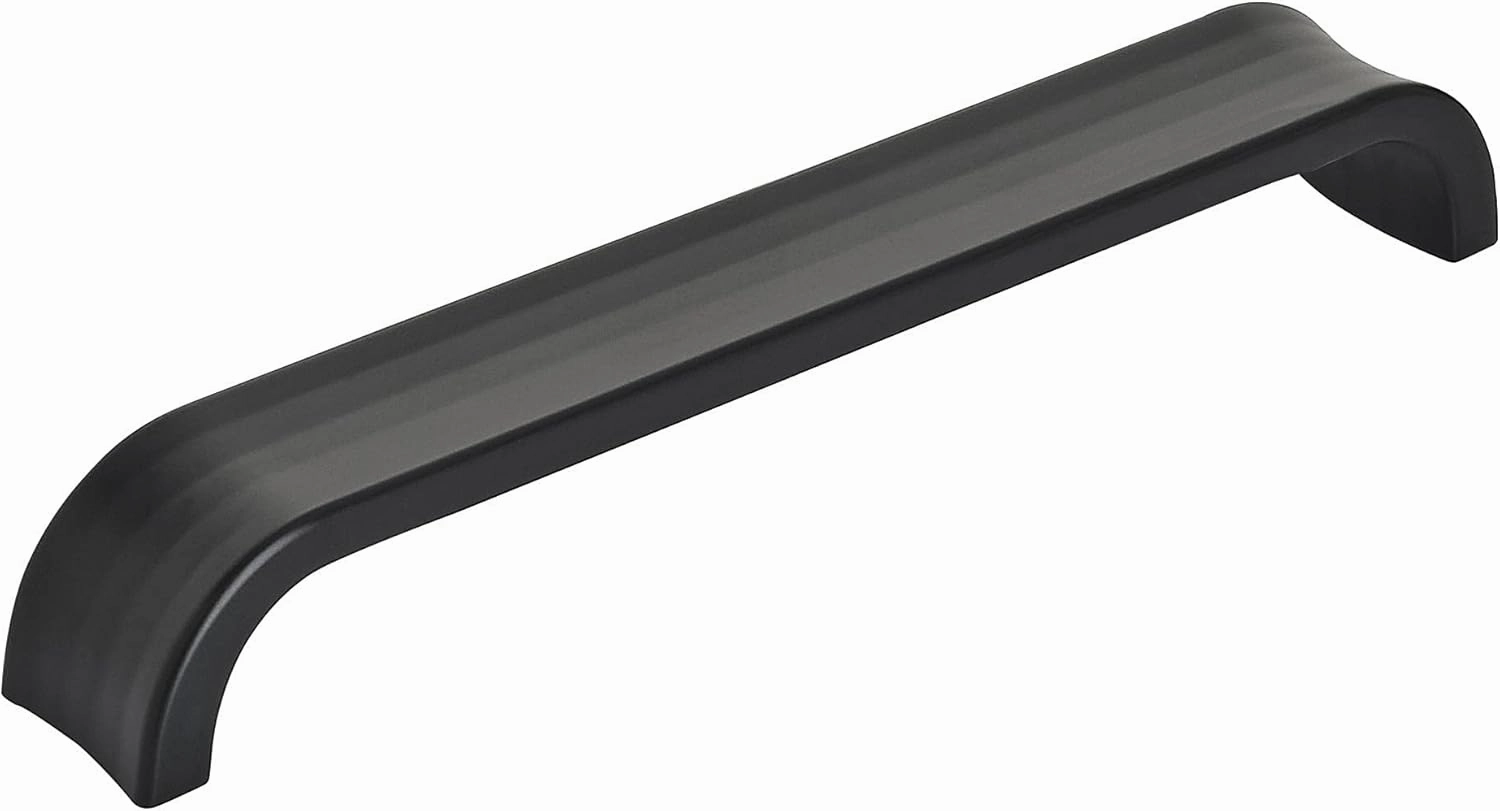 Amerock | Cabinet Pull | Matte Black | 6-5/16 inch (160 mm) Center to Center | Concentric | 1 Pack | Drawer Pull | Drawer Handle | Cabinet Hardware