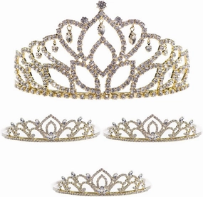 Anderson's Mirabella Queen and Princess Tiara Sets, Women, Girls, Prom, Homecoming Coronation