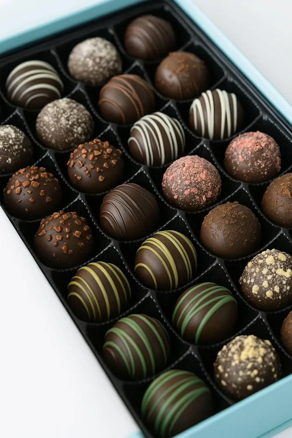Andy Anand Luxurious Dark Chocolate Truffles Gift Box, 24 Pieces, Handmade Gourmet Flavors - Perfect for Indulgence and Gifting