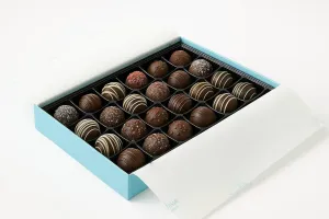 Andy Anand Luxurious Dark Chocolate Truffles Gift Box, 24 Pieces, Handmade Gourmet Flavors - Perfect for Indulgence and Gifting