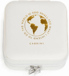 ANGEL STUDIOS | Cabrini | Jewelry Case | Double Zipper Travel Case | Motivational Quote Organizer | The World Is Too Small For What I Intended To Do