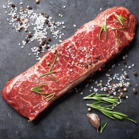 Angus Beef Striploin Steak 100% Grass-Fed Angus Beef - approx. 12 OZ - Imported from New Zealand