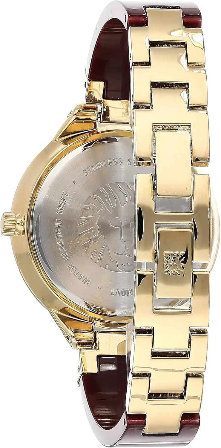 Anne Klein Women's Premium Crystal Accented Resin Bangle Watch