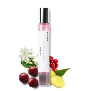 Anthology Cherry on Top Roll on Perfume Oil for Women 0.3oz 9 ML | Cherry, jasmine, Pink Pepper, musk | Alcohol Free Rollerball | Clean & Cruelty-Free Fragrance