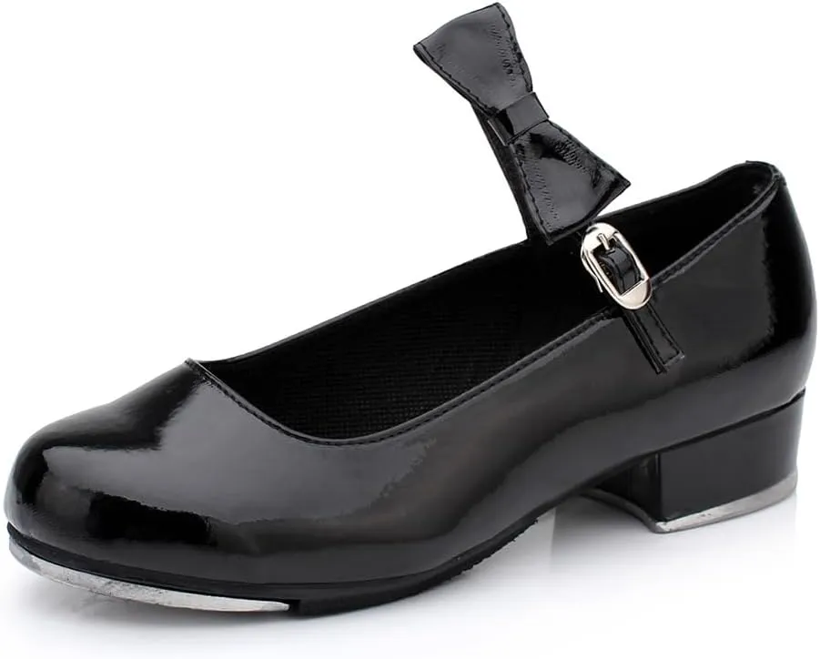 AOQUNFS Beginner Tap Shoe for Girls, Kids Tap Dance Shoes for Toddler, Mary Jane Tap Shoes,FT-031