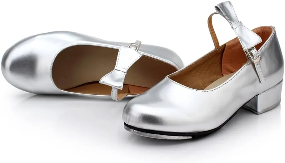 AOQUNFS Beginner Tap Shoe for Girls, Kids Tap Dance Shoes for Toddler, Mary Jane Tap Shoes,FT-031