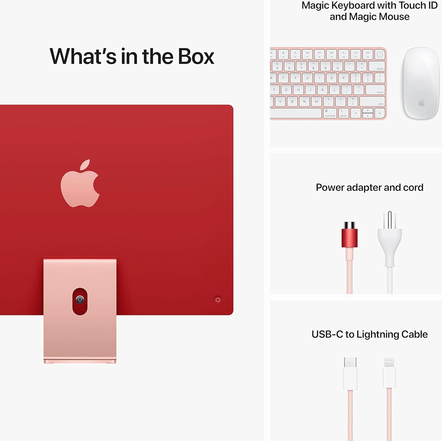 Apple 2021 iMac All in one Desktop Computer with M1 chip: 8-core CPU, 8-core GPU, 24-inch Retina Display, 8GB RAM, 256GB SSD Storage, Matching Accessories. Works with iPhone/iPad; Pink