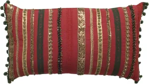 April Cornell 10 by 18-Inch Cushion, Ribbon Red