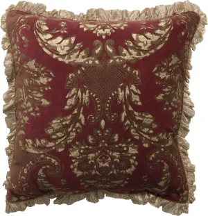 April Cornell 16 by 16-Inch Cushion, Amadeus Wine