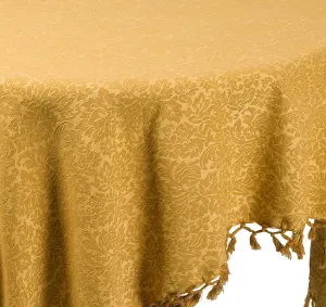 April Cornell 60 by 90-Inch Tablecloth, Melody Jacquard Gold