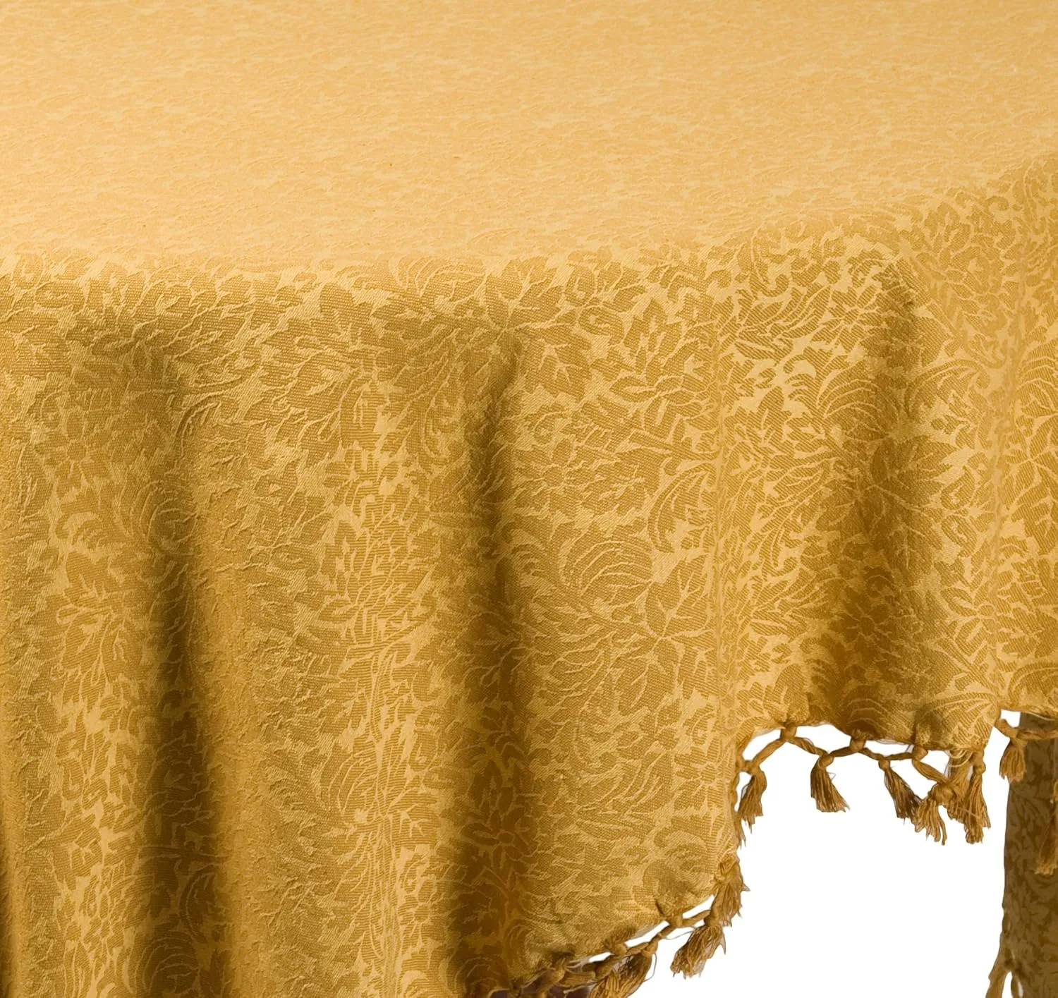 April Cornell 60 by 90-Inch Tablecloth, Melody Jacquard Gold