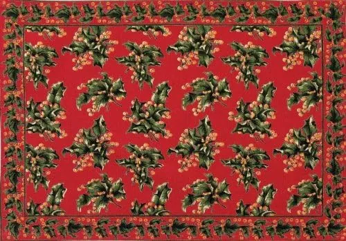 April Cornell Holiday Placemat, Set of 4, Holly Scarlet
