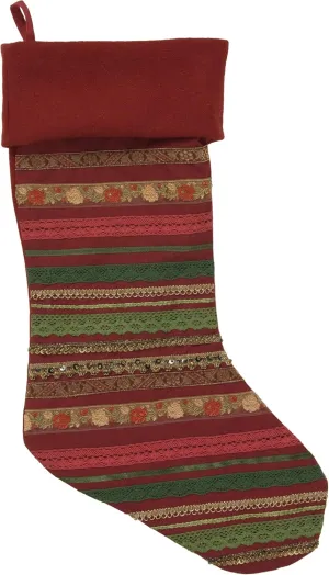 April Cornell Stocking, Ribbon Red