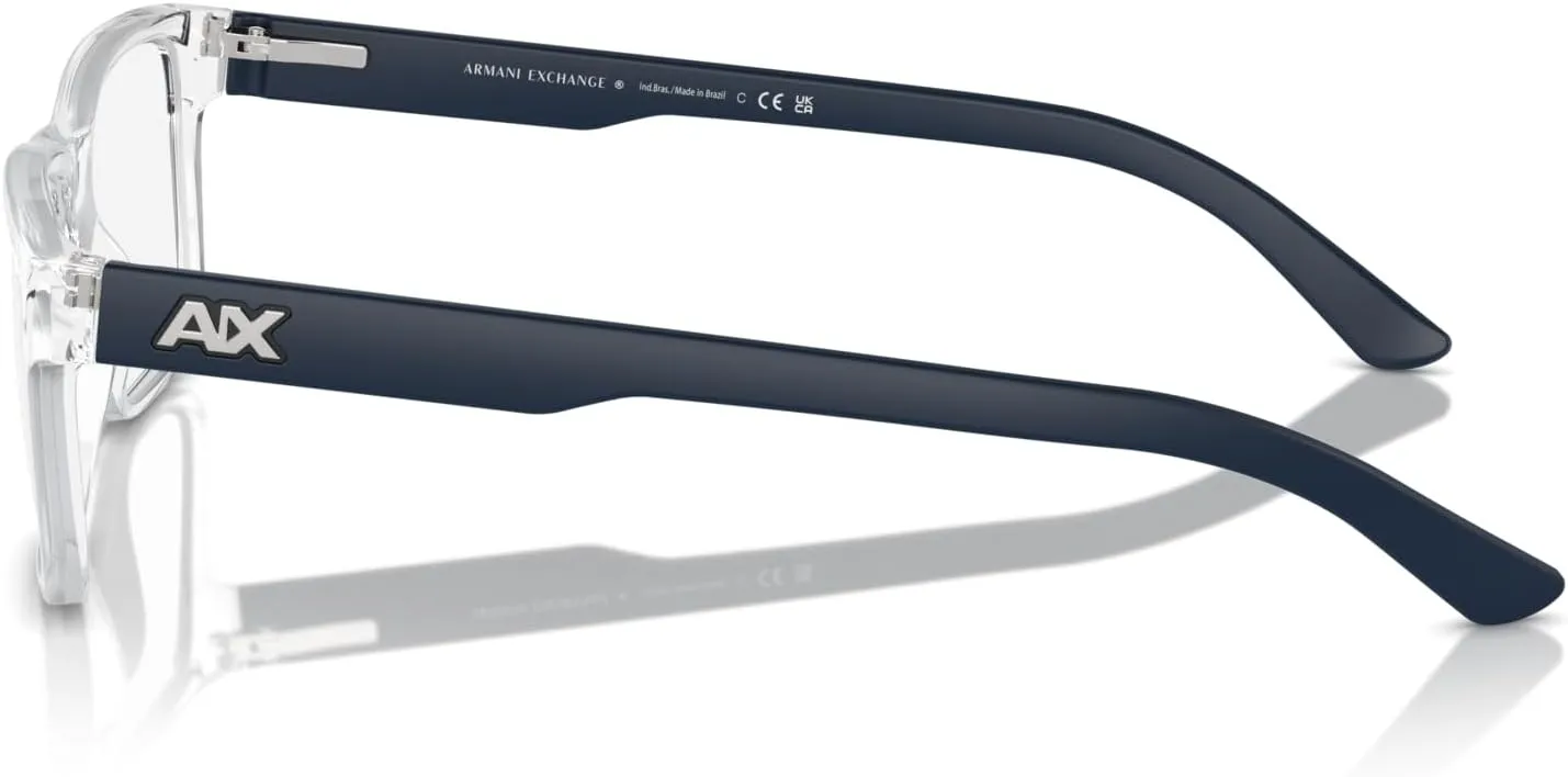 Armani Exchange Men's Ax3016 Square Prescription Eyewear Frames