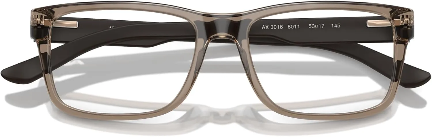 Armani Exchange Men's Ax3016 Square Prescription Eyewear Frames