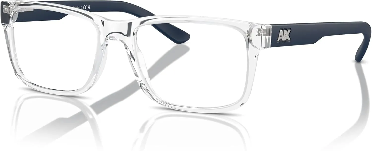 Armani Exchange Men's Ax3016 Square Prescription Eyewear Frames