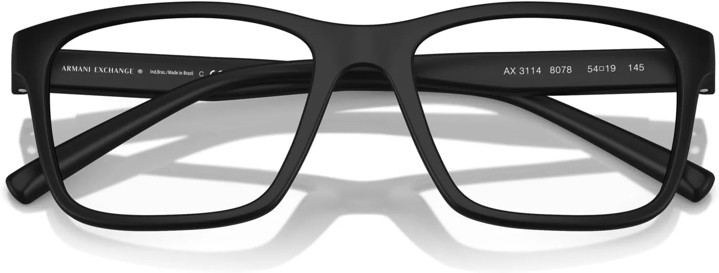 Armani Exchange Men's Ax3114 Rectangular Prescription Eyewear Frames