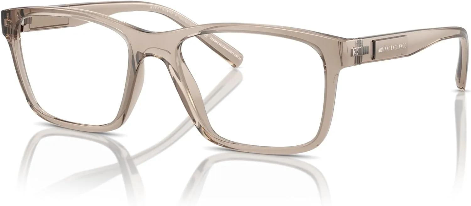 Armani Exchange Men's Ax3114 Rectangular Prescription Eyewear Frames