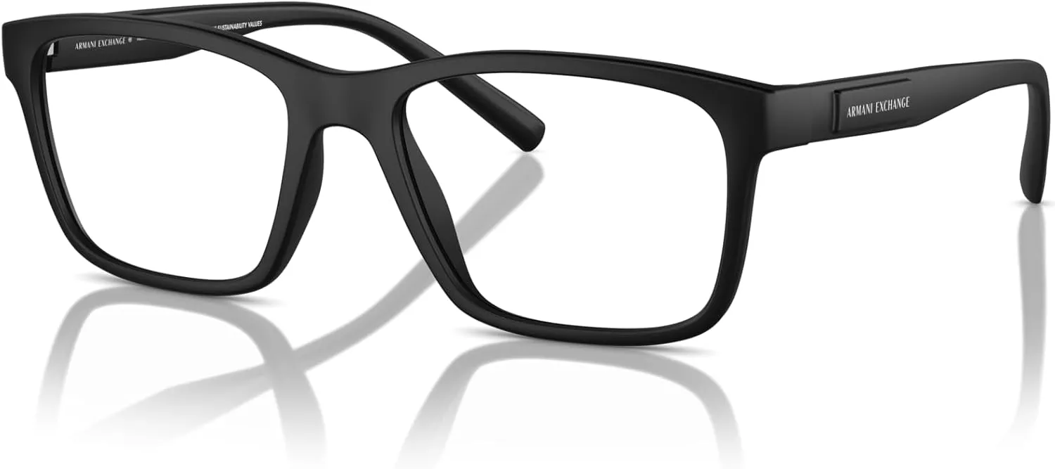 Armani Exchange Men's Ax3114 Rectangular Prescription Eyewear Frames