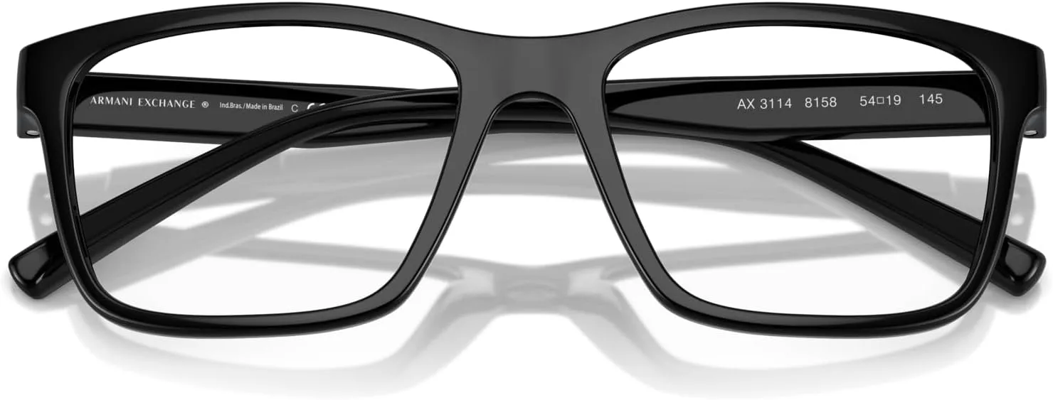 Armani Exchange Men's Ax3114 Rectangular Prescription Eyewear Frames