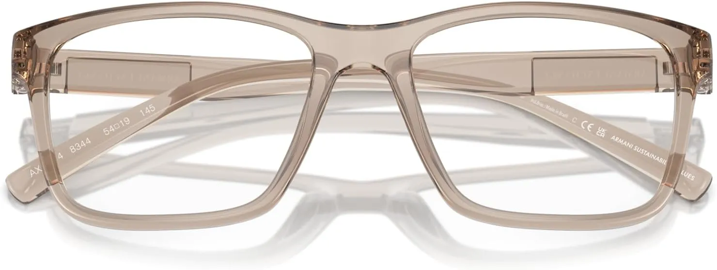 Armani Exchange Men's Ax3114 Rectangular Prescription Eyewear Frames