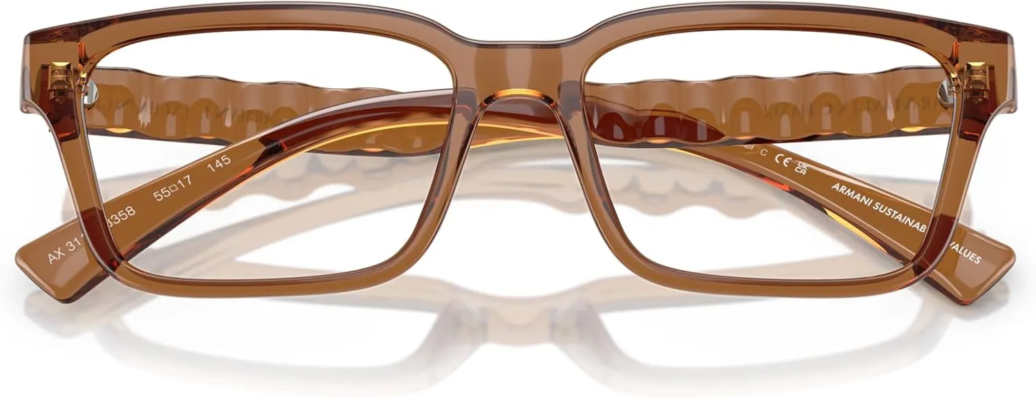 Armani Exchange Men's Ax3116 Rectangular Prescription Eyewear Frames