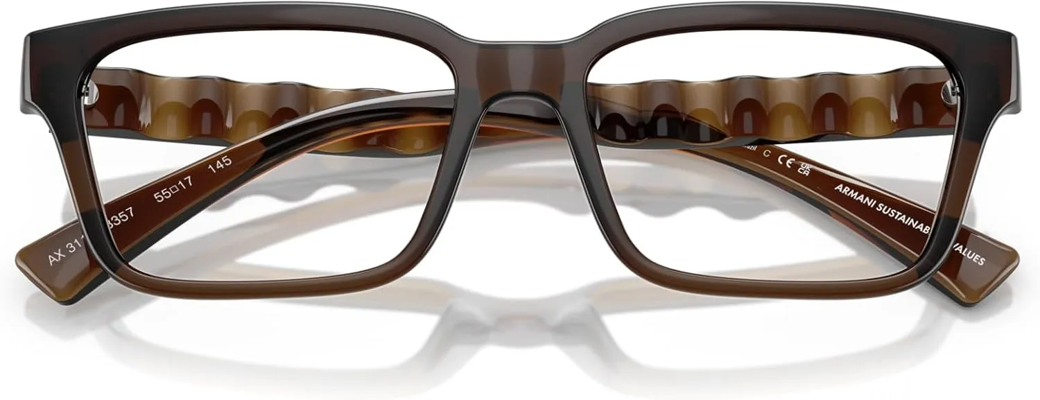 Armani Exchange Men's Ax3116 Rectangular Prescription Eyewear Frames