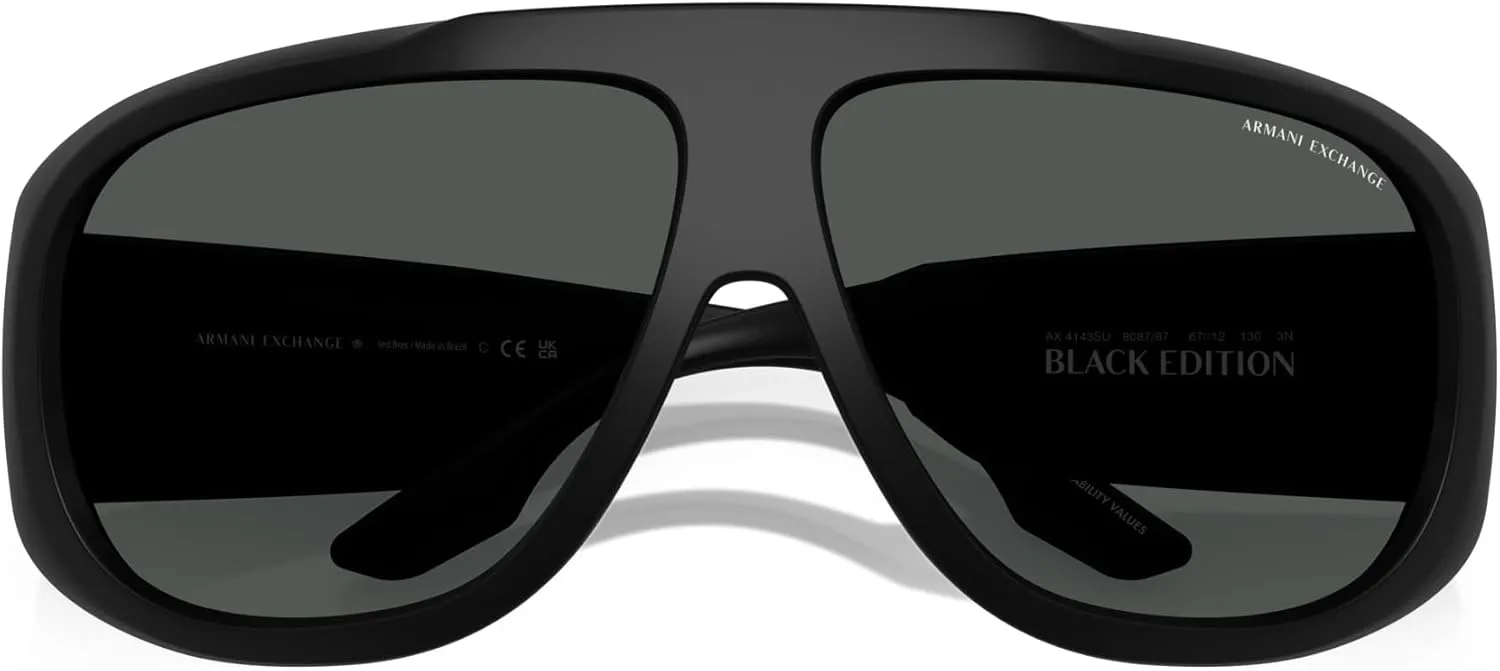 Armani Exchange Men's Ax4143su Universal Fit Aviator Sunglasses