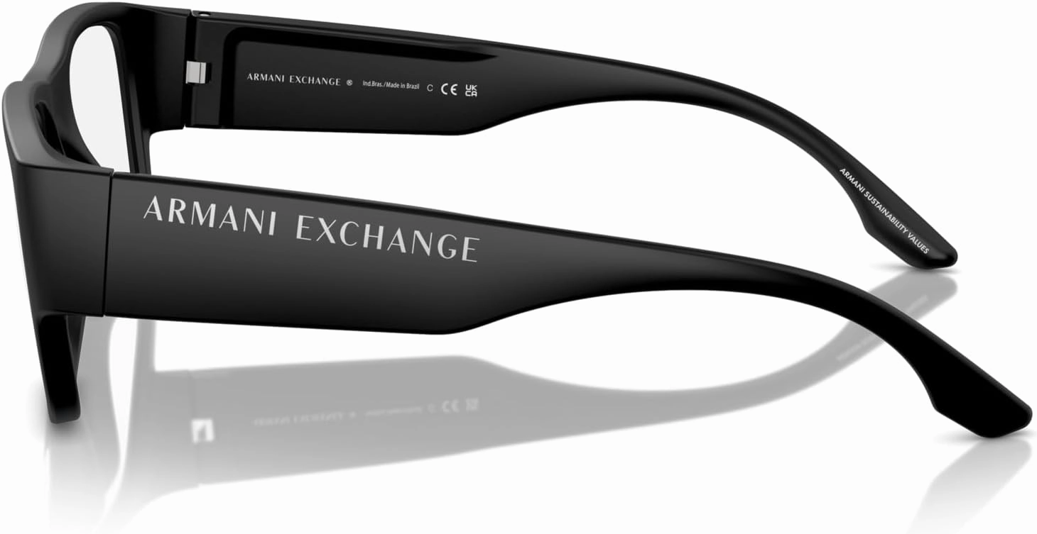 Armani Exchange Men's Ax3112u Universal Fit Square Prescription Eyewear Frames